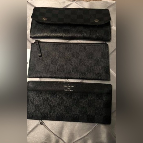 💯Authentic LV Portefeuille Long Modulo Damier Graphite Wallet +2 - Picture 1 of 16